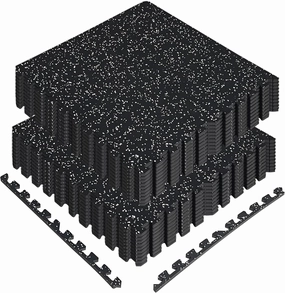 0.56" Gym Mats 12 PCS 48 Sq Ft EVA Rubber Floor Tiles for Home Gym Puzzle Exercise Equipment Flooring Mat - 24 x 24in Interlocking Foam Floor Tiles for Gyms