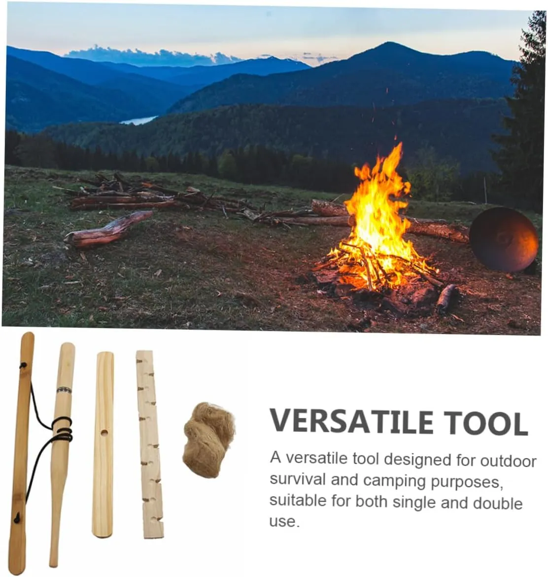 1 Set Camping Kettle Water Bottles Friction Fire Markers Outdoor Fire Starter Make Fire Tool Outdoor
