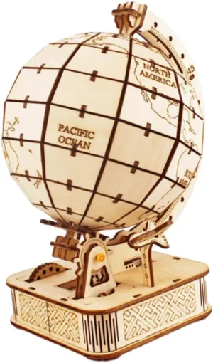 1 Set Globe Puzzle for Educational for Safe Wooden Model Fun Learning Activity for Home Decoration Stimulates Interest in Geography and Space Exploration