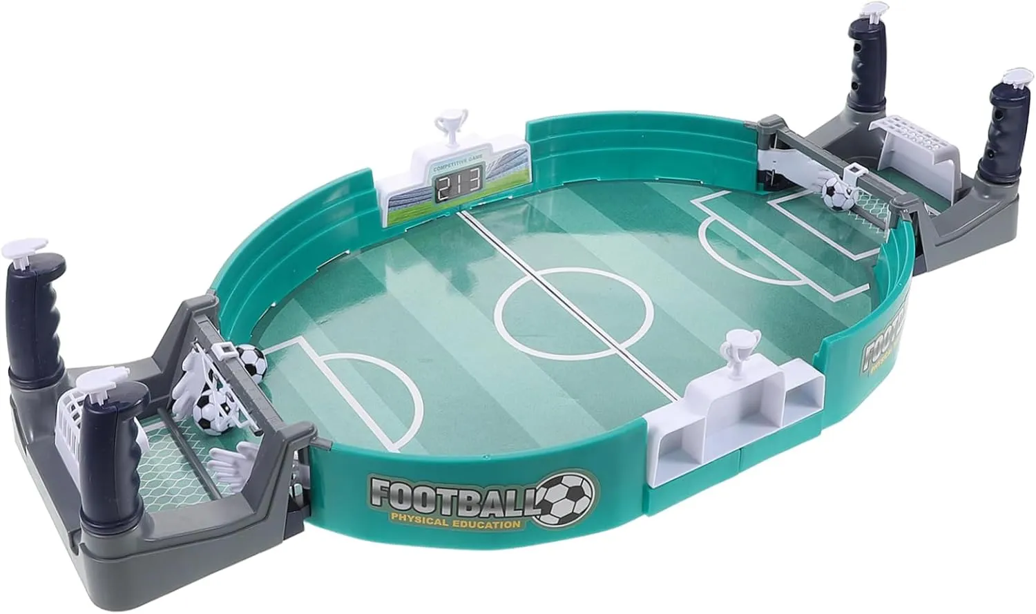1 Set Mini Tabletop Soccer Pinball Game Portable Interactive Foosball Sports Table Fun Family and Soccer Game Parent for Indoor Play