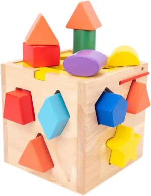 1 Set Portable Shape Matching Block Intelligence Box Building Blocks for Educational Plaything for Stacking Sorting and Matching Skills Development