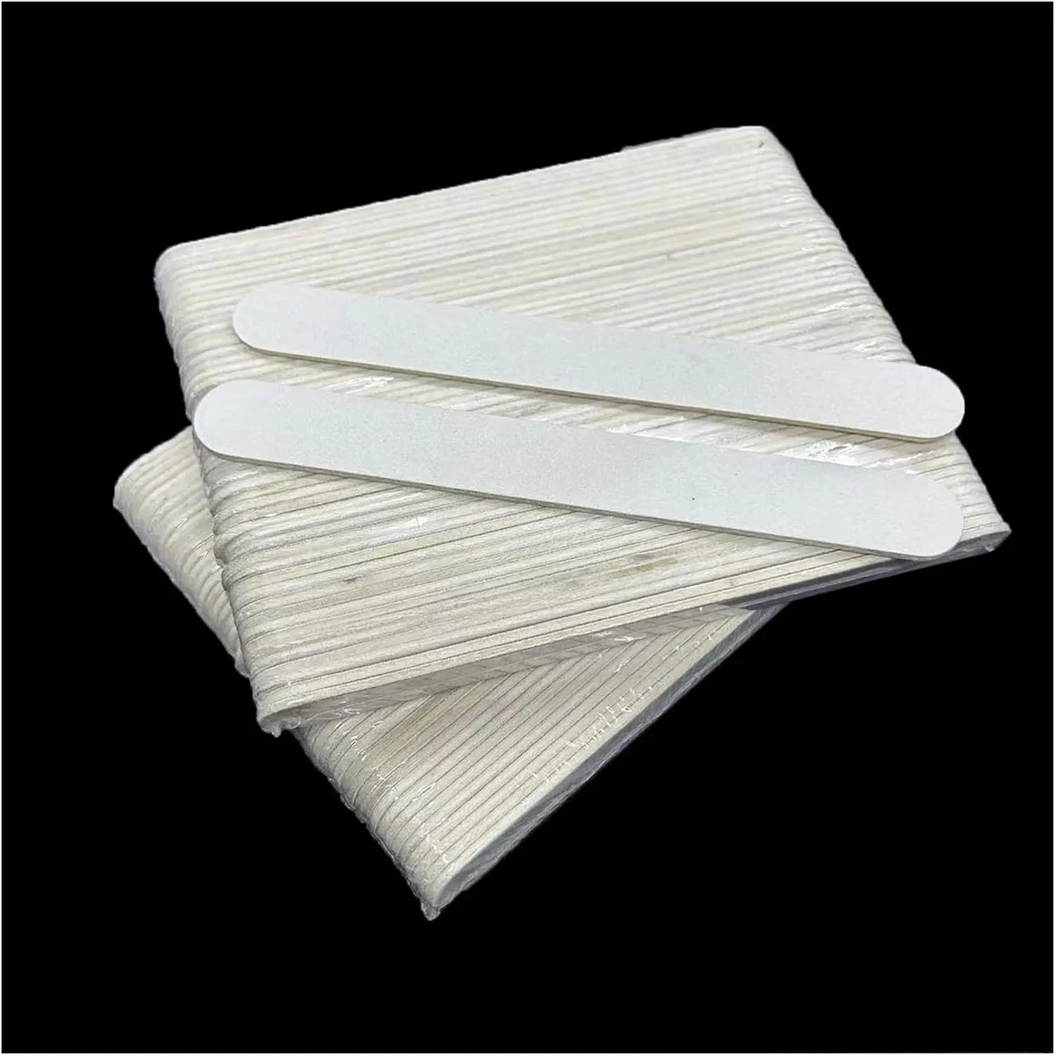 100 pcs White Nail File 100/180 80/80 120/120 Emery Board Nail File Manicure Tool(80 80)