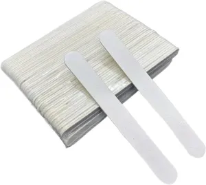 100 pcs White Nail File 100/180 80/80 120/120 Emery Board Nail File Manicure Tool(80 80)