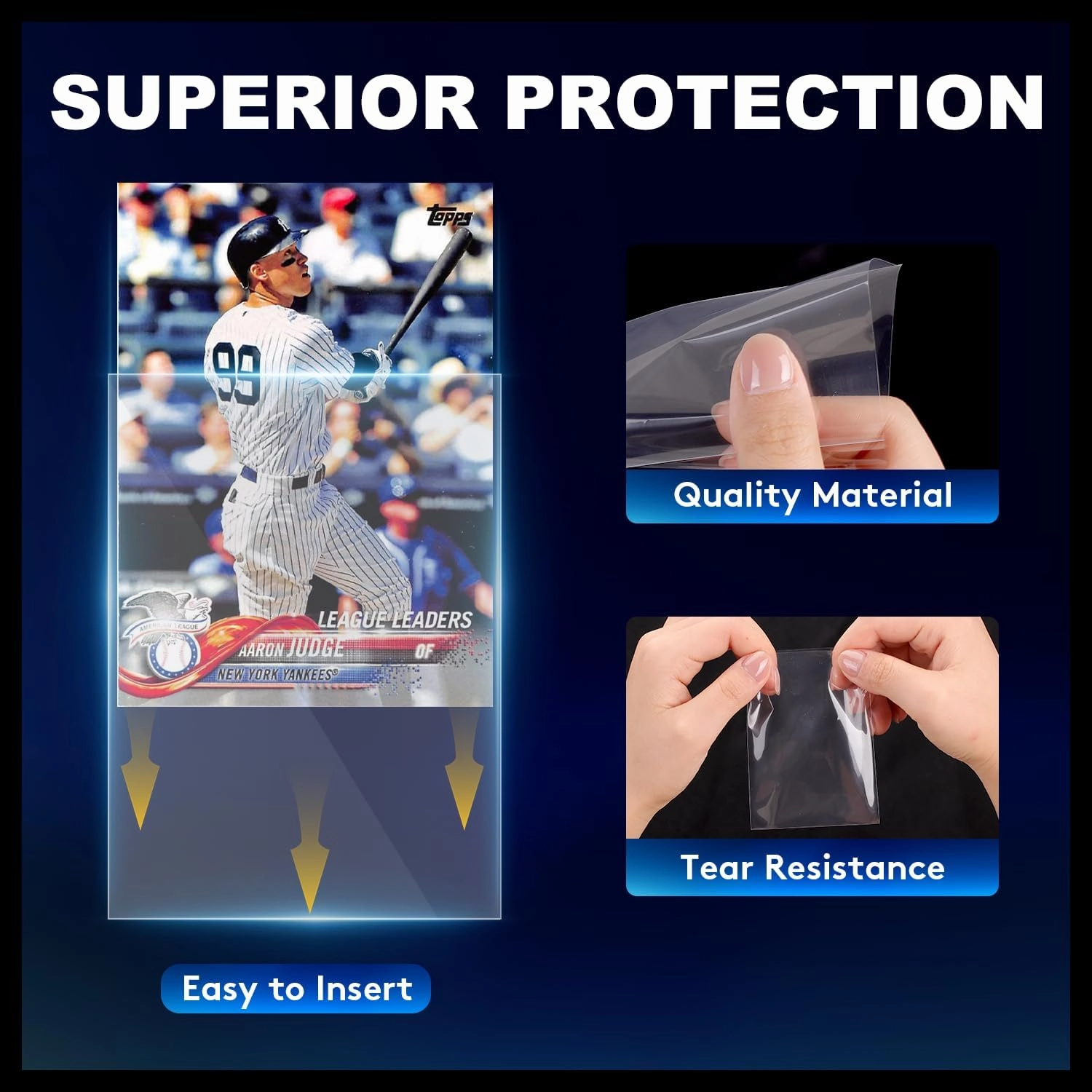 10000ct Card Sleeves for Trading Cards, Clear Penny Sleeves, Baseball Card Sleeve, Soft Sports Card Sleeve, Plastic Card Protector Fit for MTG Game Card Standard Cards