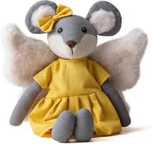 11” Plush Figures with Wings Mouse Fairy Linen Cotton Stuffed Animal Toy Plush Toys for Baby