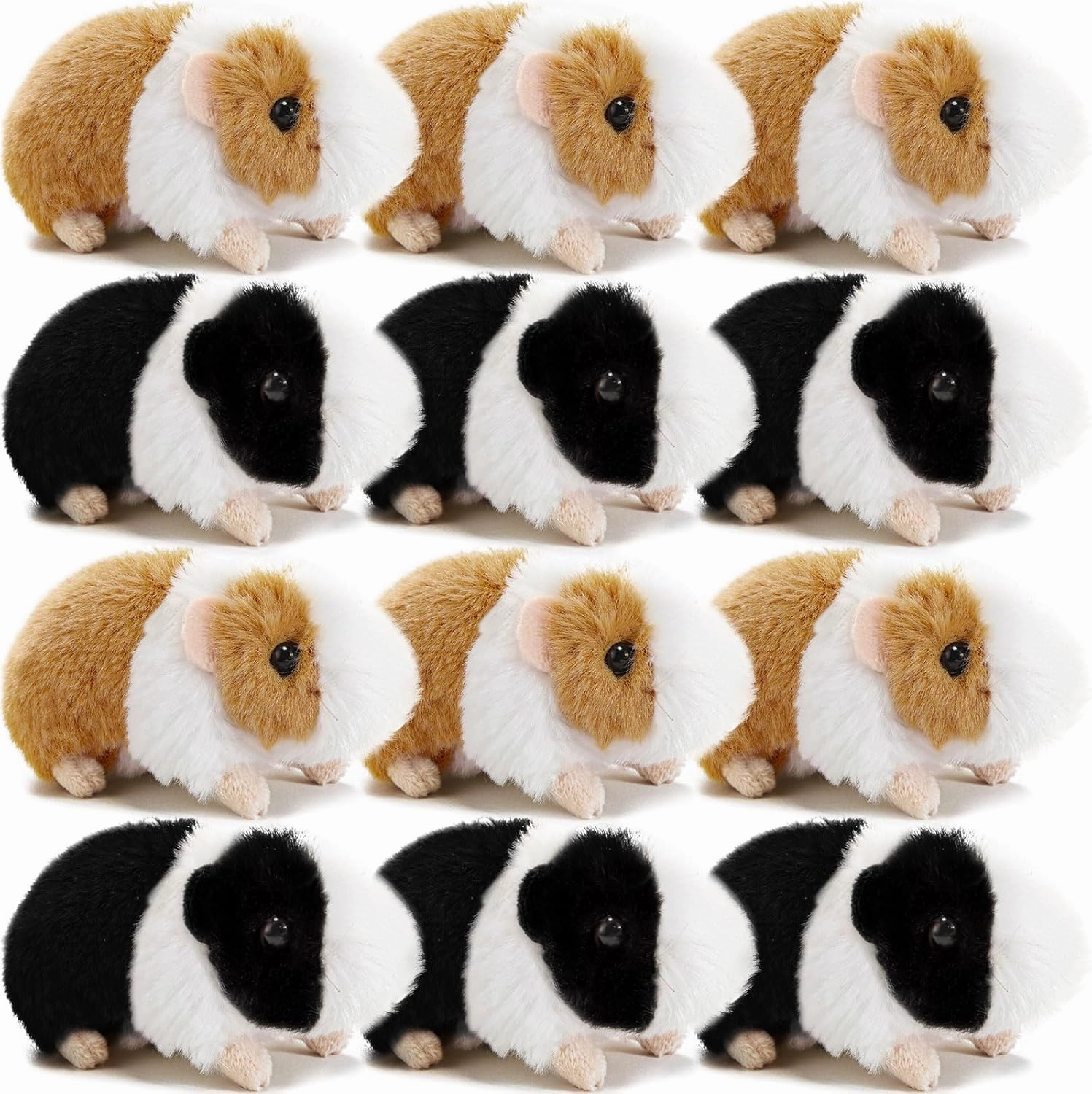 12 Pieces Cute Guinea Pig Stuffed Animal Bulk Guinea Pig Plush Toy Small Stuffed Doll with Chain for Boy Girl Party Favors Goodie Bag Fillers Carnival Prizes Birthday Gift, 4 Inch