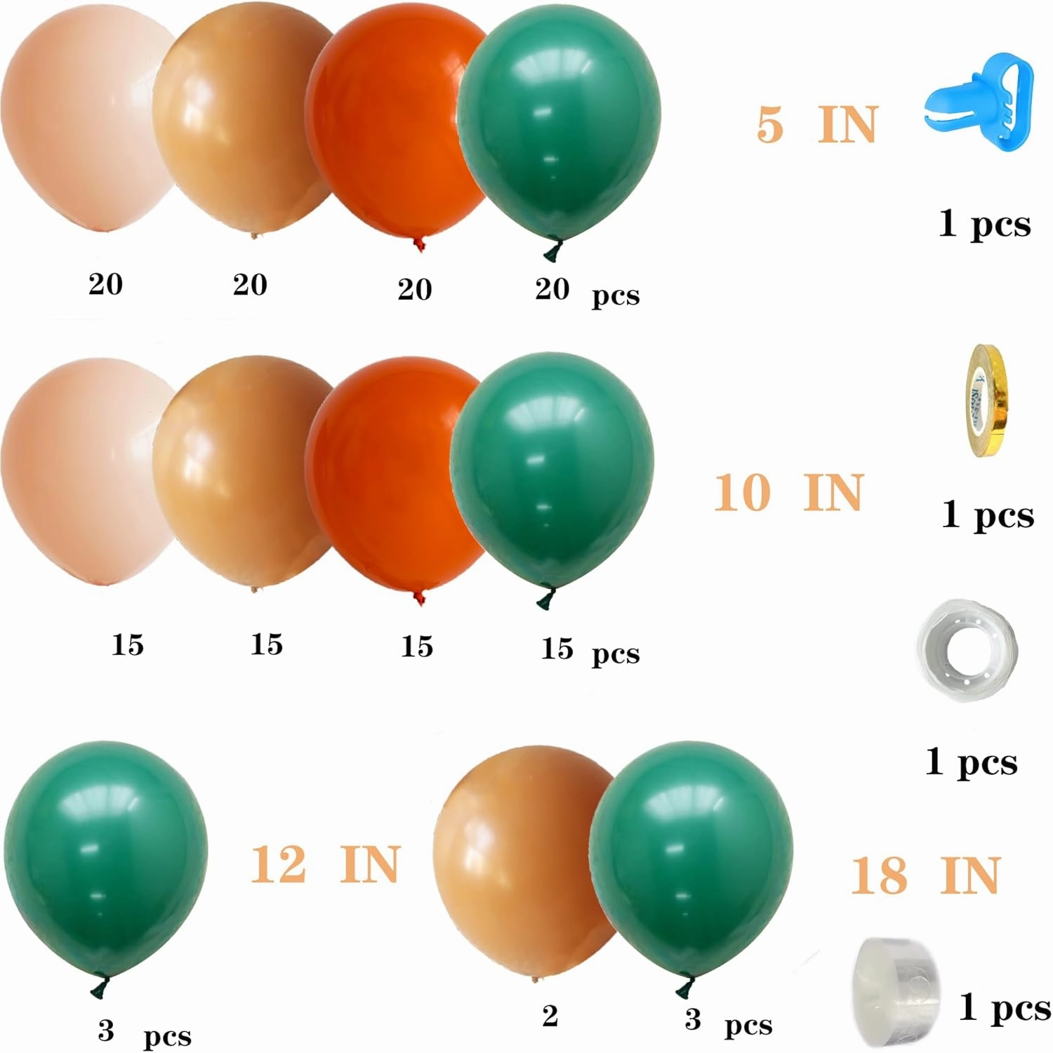 155 Pcs Fall Balloons Garland Kit for Autumn Party Decorations,Orange Cocoa Apricot Camel Aqua Balloons Arch Kit for Baby Shower Birthday Thanks Giving Party