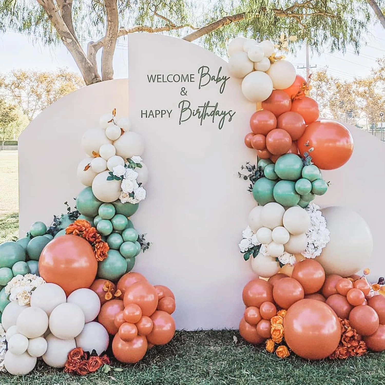 155 Pcs Fall Balloons Garland Kit for Autumn Party Decorations,Orange Cocoa Apricot Camel Aqua Balloons Arch Kit for Baby Shower Birthday Thanks Giving Party