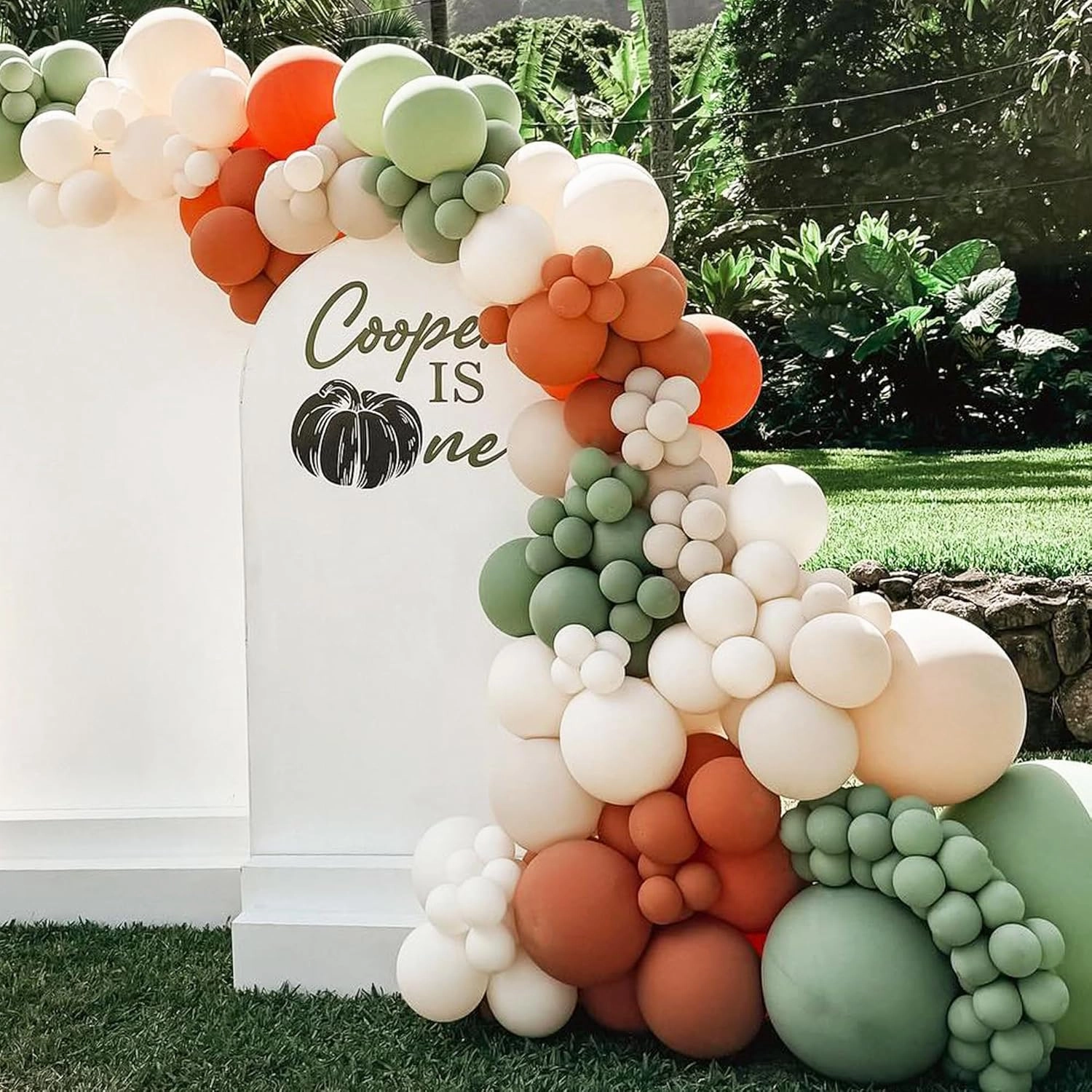 155 Pcs Fall Balloons Garland Kit for Autumn Party Decorations,Orange Cocoa Apricot Camel Aqua Balloons Arch Kit for Baby Shower Birthday Thanks Giving Party