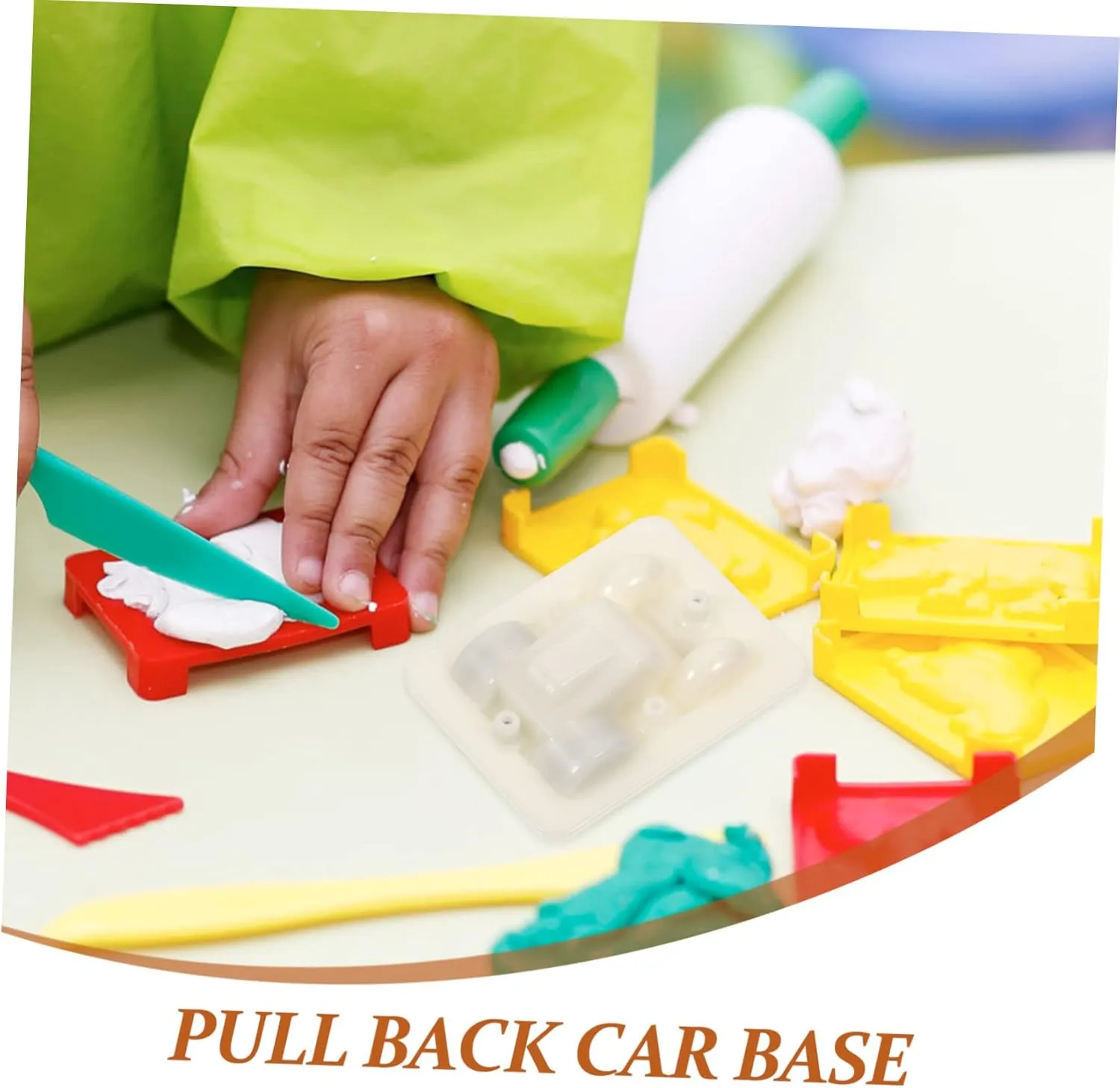 16 Pcs Pull Back Base Accessories Tiles Truck Accessories Base Model Pullback Cart White Plastic Blank