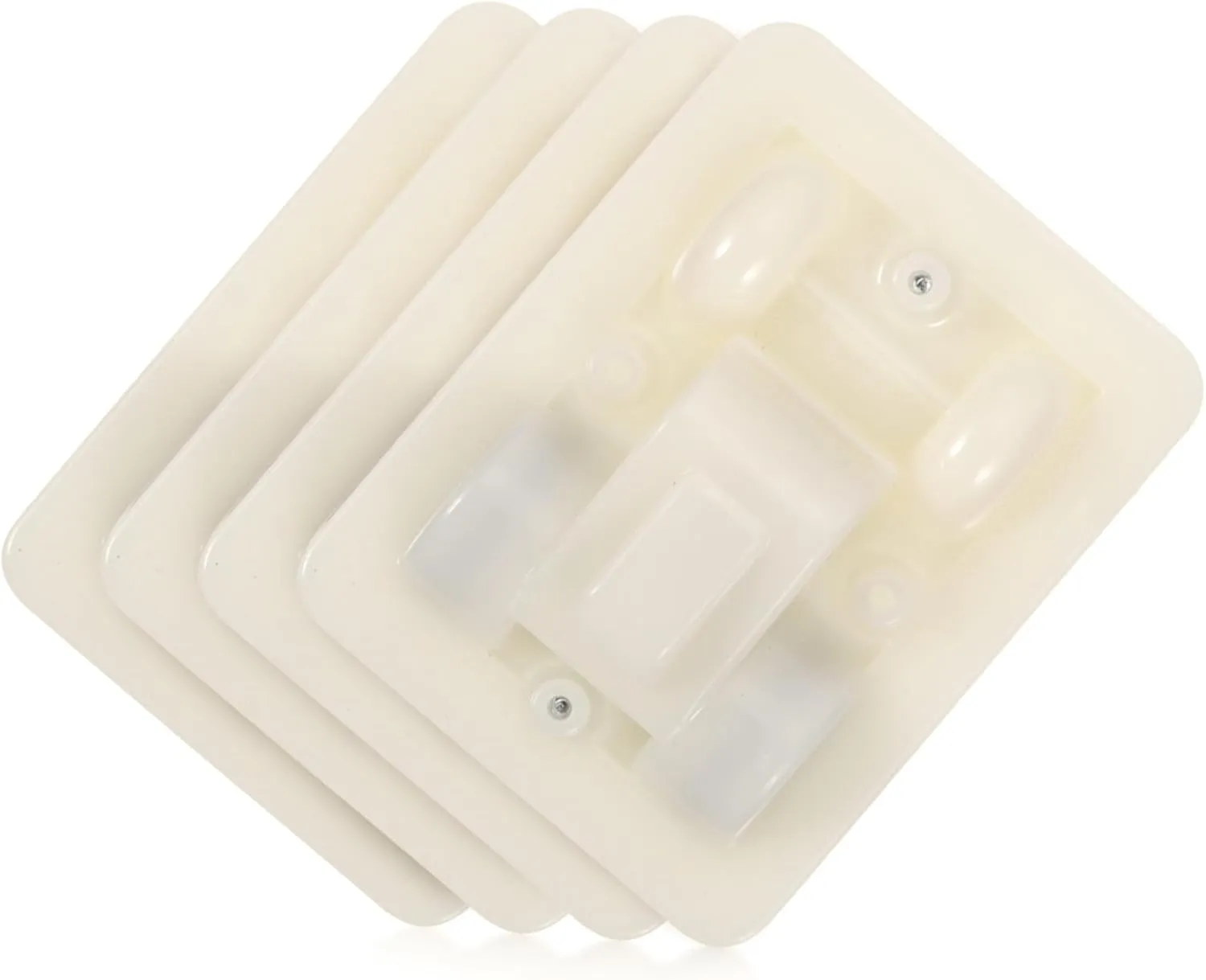 16 Pcs Pull Back Base Accessories Tiles Truck Accessories Base Model Pullback Cart White Plastic Blank