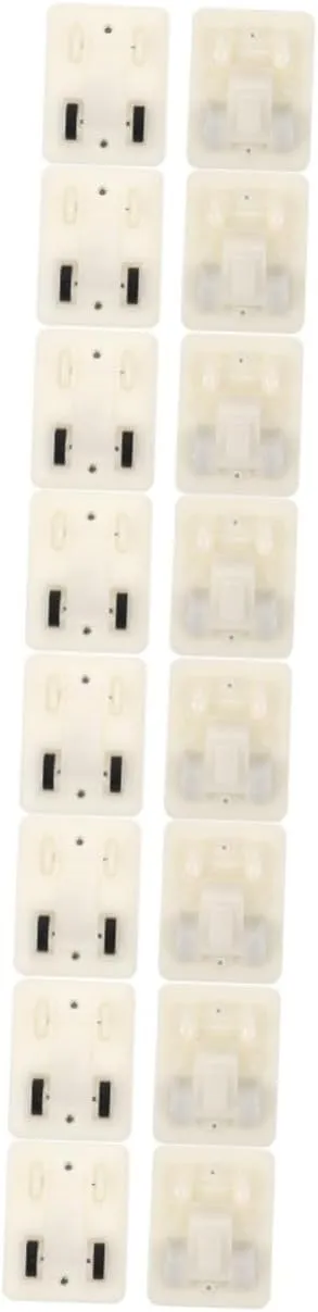 16 Pcs Pull Back Base Accessories Tiles Truck Accessories Base Model Pullback Cart White Plastic Blank