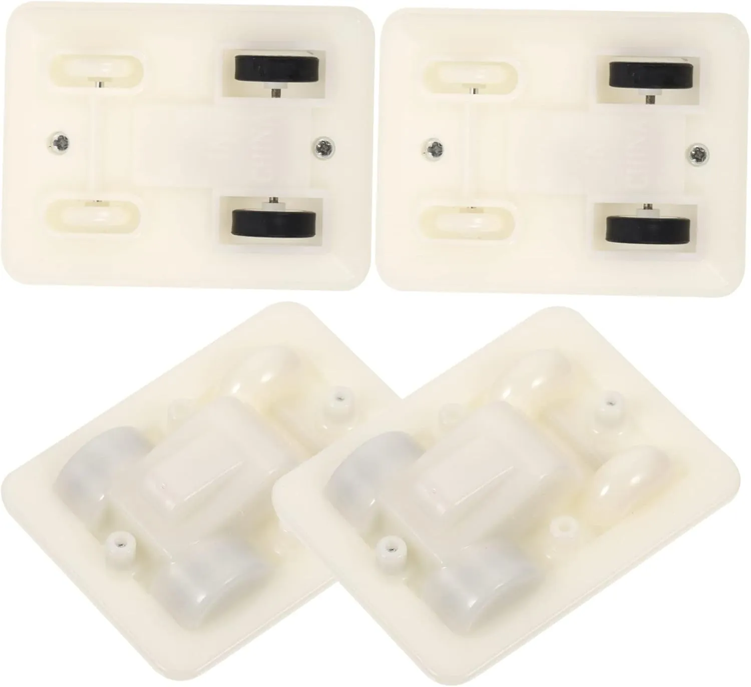 16 Pcs Pull Back Base Accessories Tiles Truck Accessories Base Model Pullback Cart White Plastic Blank