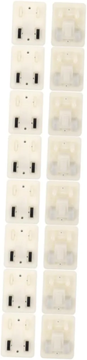 16 Pcs Pull Back Base Accessories Tiles Truck Accessories Base Model Pullback Cart White Plastic Blank