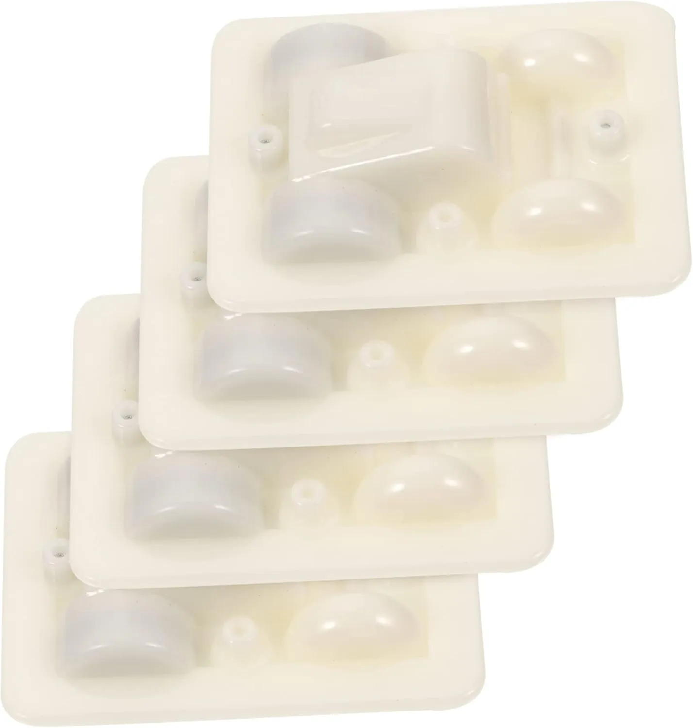 16 Pcs Pull Back Base Accessories Tiles Truck Accessories Base Model Pullback Cart White Plastic Blank