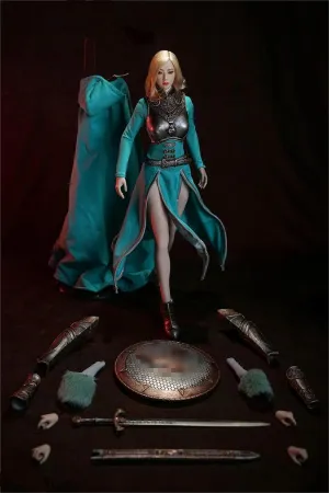 1/6 Scale Female Action Figure,12inch Blue Pompeii Warrior Soldier Flexible Action Figure Doll Full Set Collection