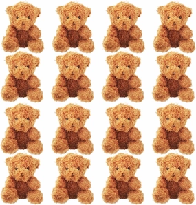 16 Pack 4 inch Mini Teddy Bears Plush Toys Cute Soft Small Teddy Bear Stuffed Animals for Birthday Valentine's Mother's Day Graduation Gifts (Color Set 2)
