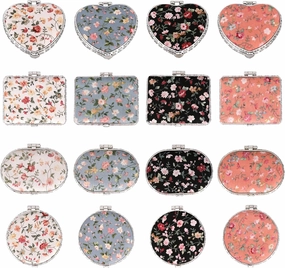 16 PCS Compact Mirror Bulk for Purse Cute Floral Pocket Mirror Small Mirror for Purse Flower Knows Mirror Group Gifts for Women Return Gifts Portable Folding Makeup Mirror Wholesale Items for Boutique
