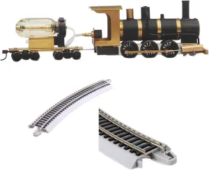 1/87 HO Scale Engine Model Kits, Live Steam Train Engine Kit for Adults, Single-Acting Oscillating Steam Engine Motor Model Educational Physics Experiment STEM Model
