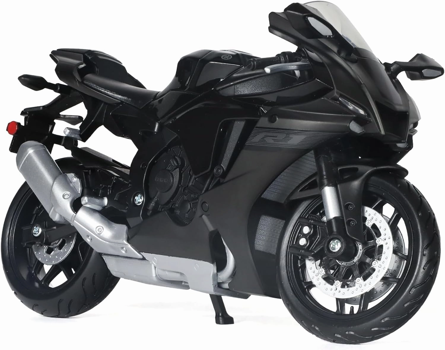 1:12 Motorcycle Model Toy for Yamaha YZF-R1 1000R Metal Die-cast with Plastic Motorcycle Model No Assembly Required Mini Finished Moto Gift for Adult（Black）