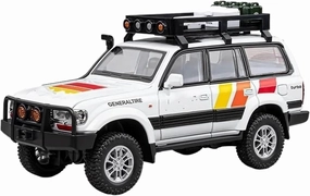 1:24 for LC80 Off-Road Vehicle Alloy Car Model Die-Casting Ornaments Collectible(White)