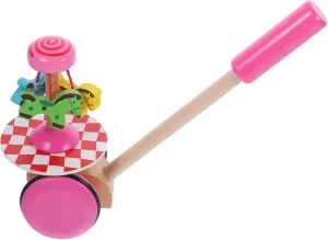 1pc Boy Girl Wooden Cart Toy for Early Childhood Learning Helicopter Design for Pushing and Walking Engaging Fun for Boys and Girls Random Style