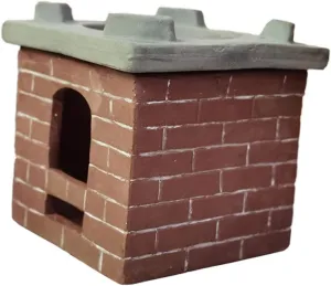 1Pc Miniature Ceramic Cooking Bench Simulation Stove for Dollhouse Decoration Lifelike Model Brown and Mini House Accessory Creates Warm Atmosphere