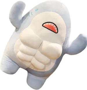 1PCS Cute 3D Plush Toy,Soft Stuffed Shark Animal Dolls Kawaii Shark Hugging Pillow for Kids Xmas Birthday,45cm