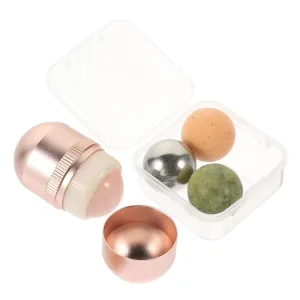 1set Jade-ball Face Roller for Skin Tightening and Relaxation Compact Jade Massager Volcanic for Facial Care for Moms and Friends