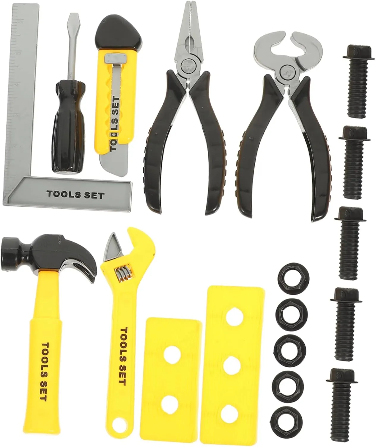1Set Toolbox Play of Engineering Construction with Screwdriver Wrench and Hammer Interactive Sensory Plaything for