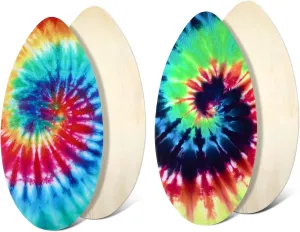 2 Pcs 41'' Skimboard Beginners Skim Board Performance Wooden Skimboards Lightweight Body Board Colorful Drop Shape for Beginners to Intermediate Adults Most Skimming Durable