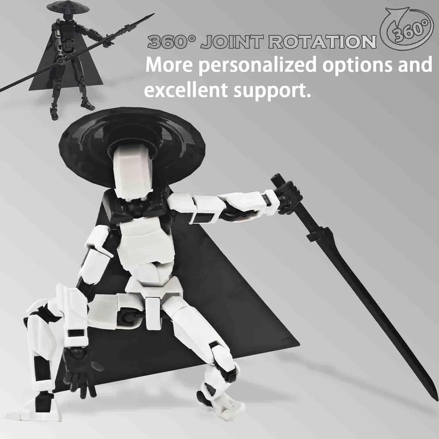 2 PCS Titan 13 Action Figures, 3D Printed Movable Figures with Swords and Axes for Collectors, Perfect for Display or Gifting (Assembly Completed)