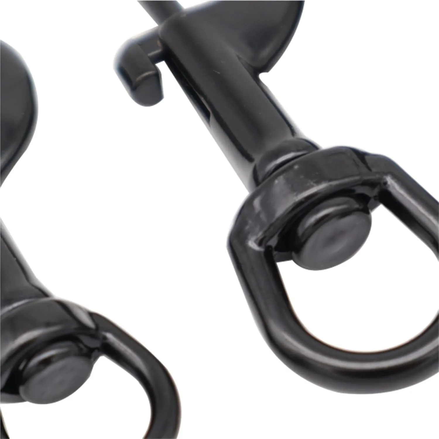 2 Pieces Stainless Steel 316 Black Oval Single Head Hook Diving Quick Draw pet Leash Hook Swivel Spring Hook Easy Installation