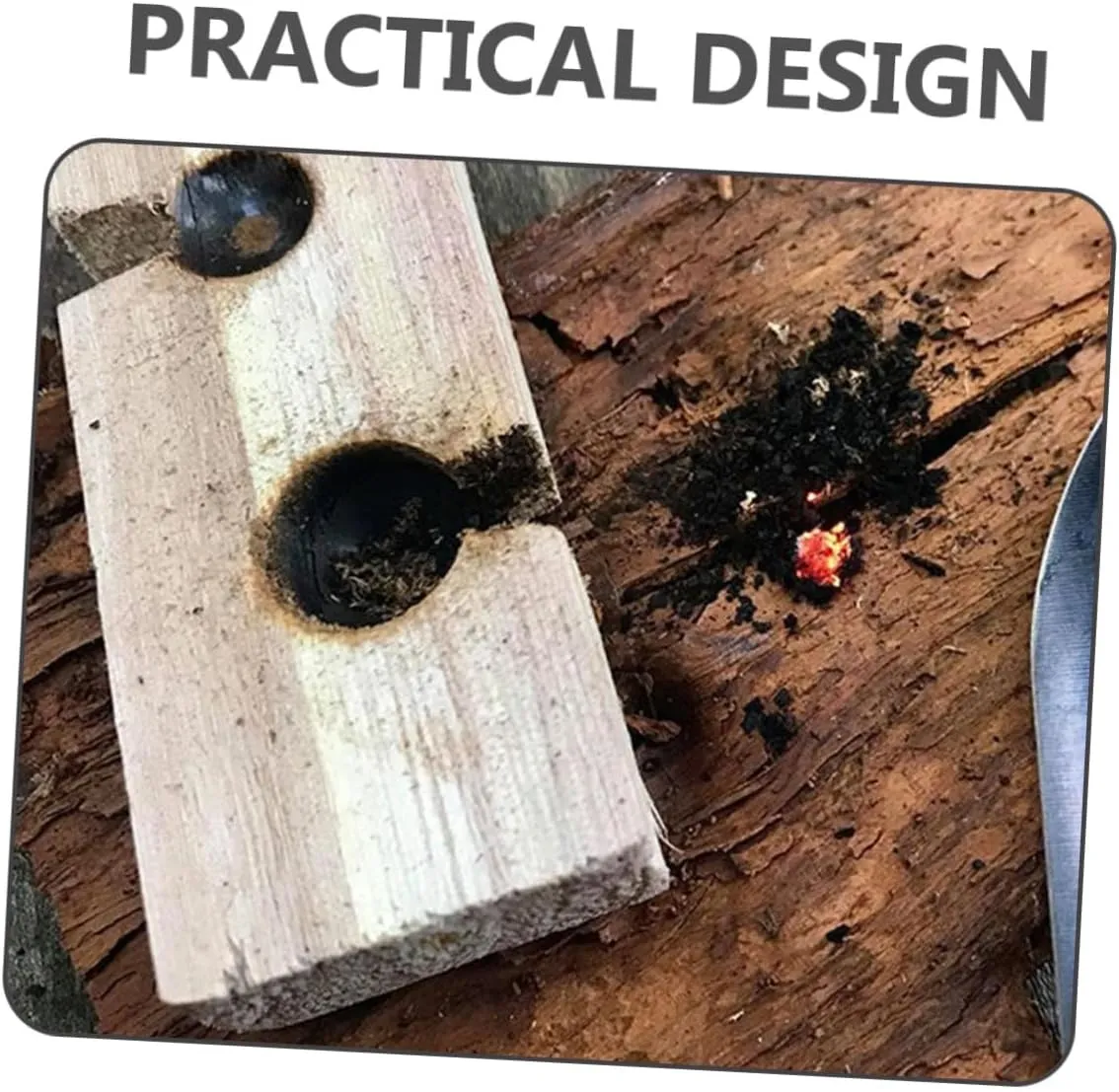 2 Sets Camping Fire Lighter Outdoor Fire Starter Camping Fire Tool Double Drill Pipe Make Fire Tool