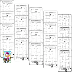 20 Pieces Gift Card and Money Puzzle Brain Teasing Maze Portable Puzzle Gift Box Plastic Card Holder Intellectual for Adults and Teens Birthday Party Supplies(Clear)