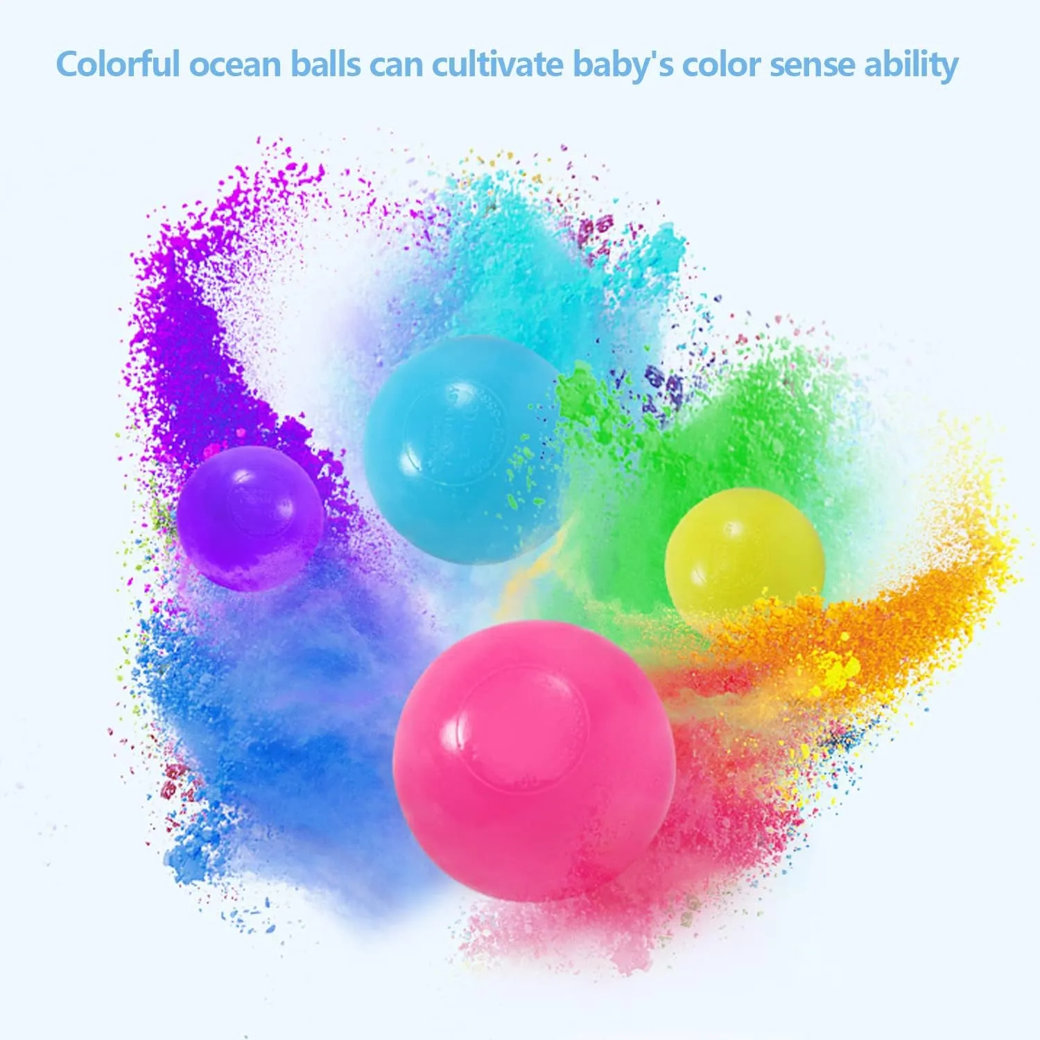 200 Count Plastic Soft Plastic Ball Pit Balls Colorful Play Pit Balls for Pet Dogs Ball Pit 2.2" Large Phthalate Free Bpa Free Balls for Toddlers 1-3 Baby Kids (Rainbow, 200)