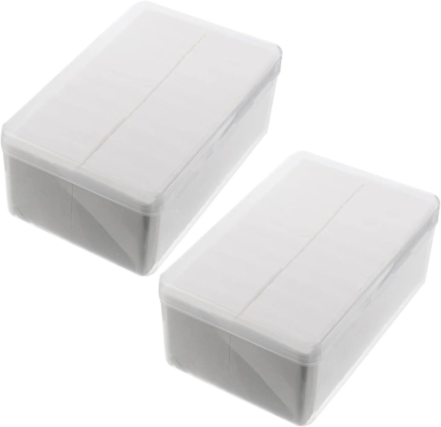 2000pcs Disposable Non Woven Facial Cleansing Pads Lightweight Makeup Remover Squares for Daily Skin Care Nail Polish Removal and Pet Care Convenient Box Packaging