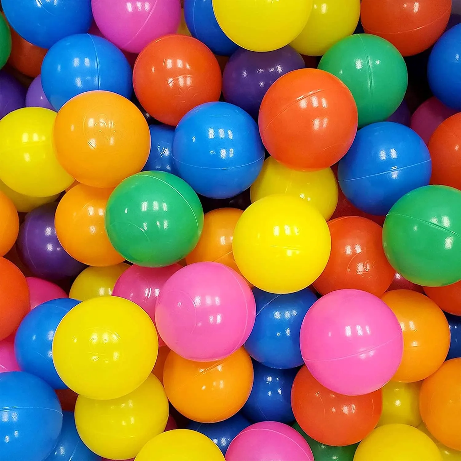 200/500/1000/2000 Count Plastic Soft Plastic Ball Pit Balls Colorful Play Pit Balls for Pet Dogs Ball Pit 2.2" Large Phthalate Free Bpa Free Balls for Toddlers 1-3 Baby Kids