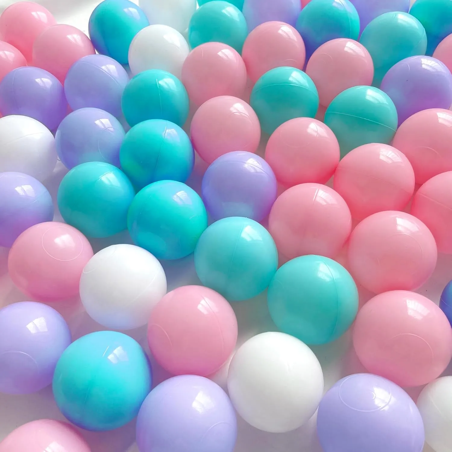 200/500/1000/2000 Count Plastic Soft Plastic Ball Pit Balls Colorful Play Pit Balls for Pet Dogs Ball Pit 2.2" Large Phthalate Free Bpa Free Balls for Toddlers 1-3 Baby Kids
