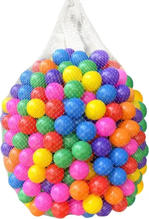 200/500/1000/2000 Count Plastic Soft Plastic Ball Pit Balls Colorful Play Pit Balls for Pet Dogs Ball Pit 2.2" Large Phthalate Free Bpa Free Balls for Toddlers 1-3 Baby Kids
