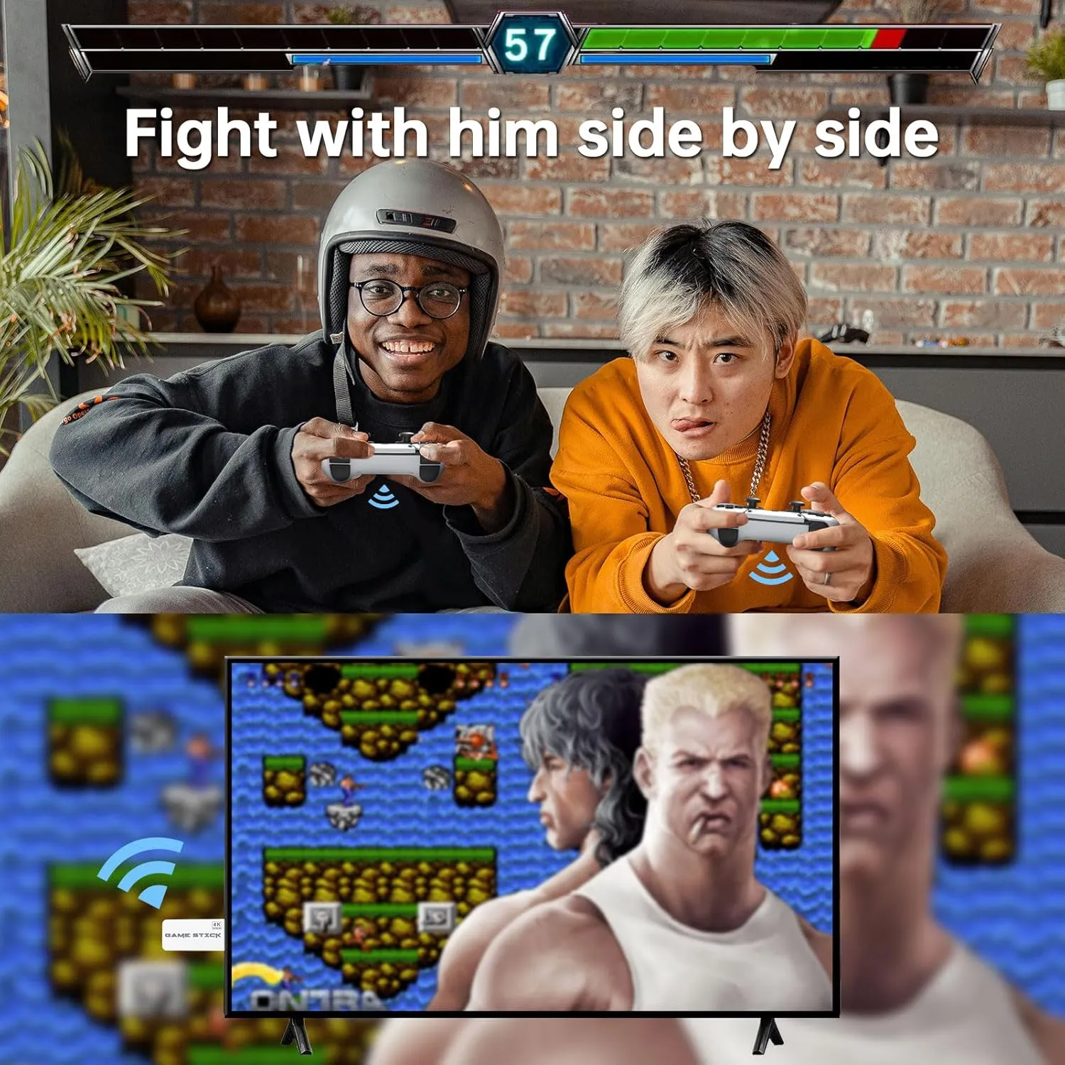 2025 Upgrade Wireless Retro Game Console,Retro Game Stick with 20,000  Games,4k Hdmi Output Game Stick,TV-Connectable Game Stick,Plug and Retro Play Video Games for Tv,Retro Game Stick.Whtie