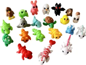 21PCS 3D Printed Animals, Mini Animal Toys 3D Printed Fidget Toys Mini Stuff Fun Designs Articulating Figurines Miniatures Easter Basket Essentials Mystery Tiny Things