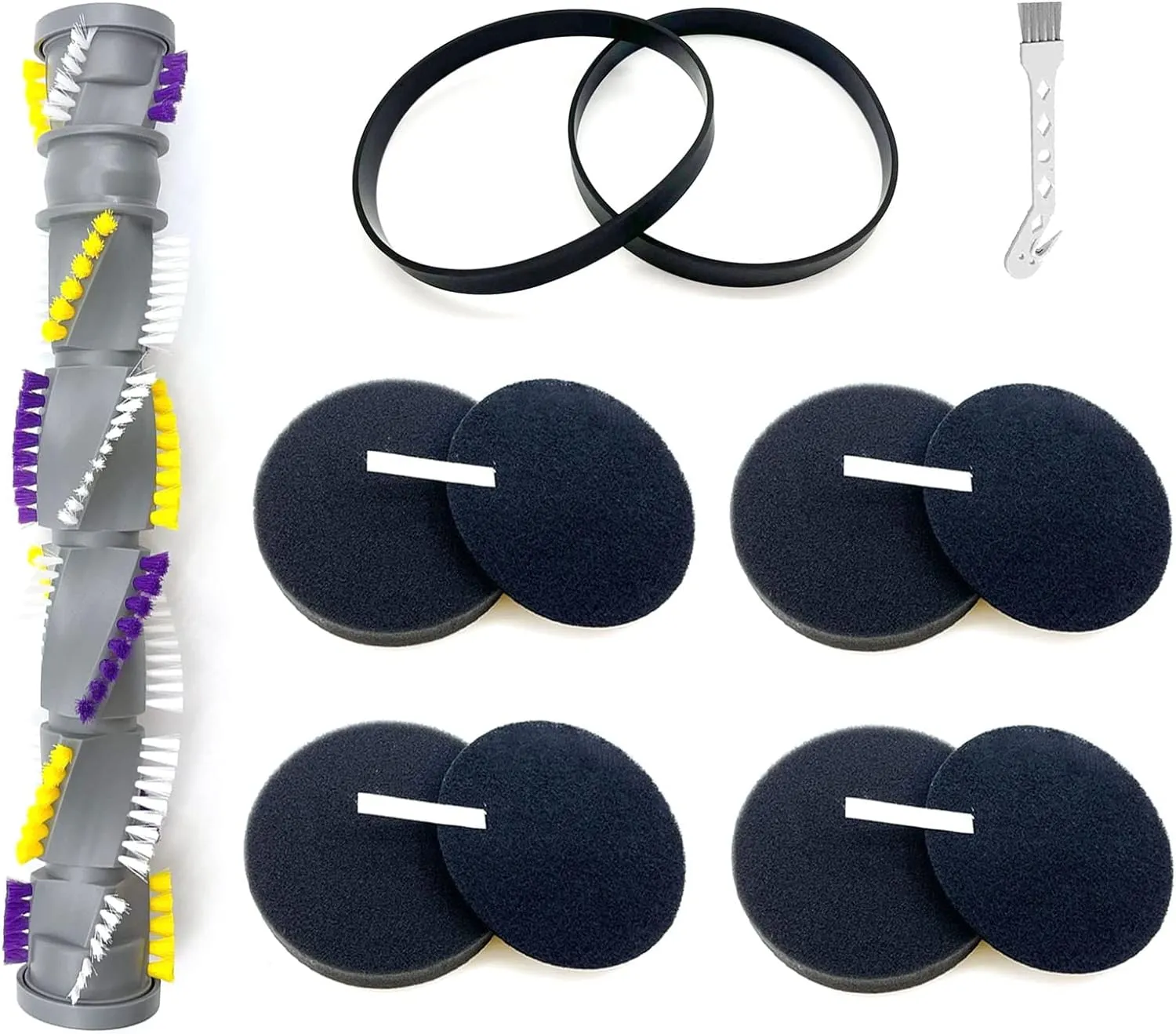 2252 Replacement Parts for Bissell Cleanview Swivel Pet Crosswave 2252 2486 2488 2489 2253 2254 2258 1 Brush Roll,2 Belt and 4 filters
