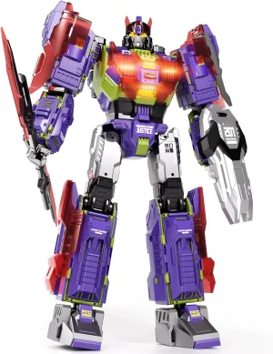 23 Inch Deformation Oversize Robot With Lights, Sounds and Cool Spray - Manual Transforming Action Figure, Switch Between Two Colors Freely - Model for 4-7 Year Old Kids Boys