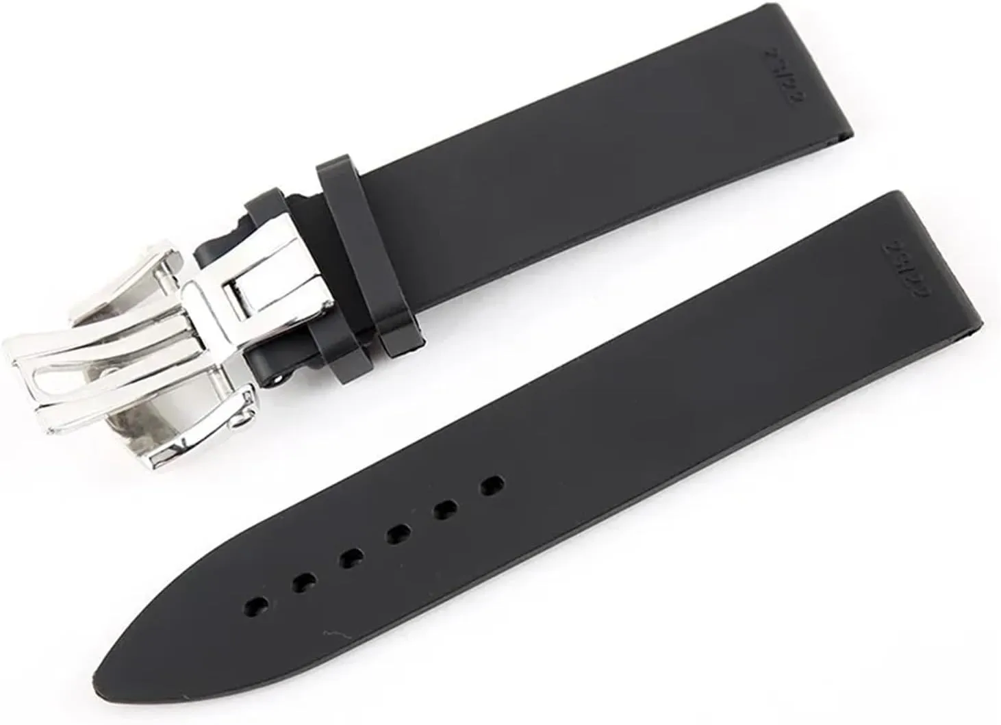 23mm Black Replacement Rubber Silicone Watchband Strap Watch