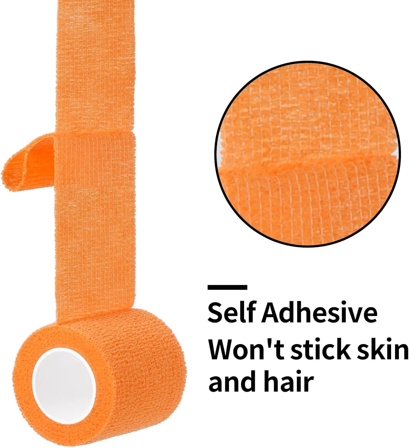 24 Pack Self Adherent Cohesive Wrap Bandages Non Woven Cohesive Bandage Elastic Self Adhesive Bandage Wrap Sports Athletic Tape First Aid Tape for Wrist Ankle Pet Vet Wrap Grip Cover 2 inch