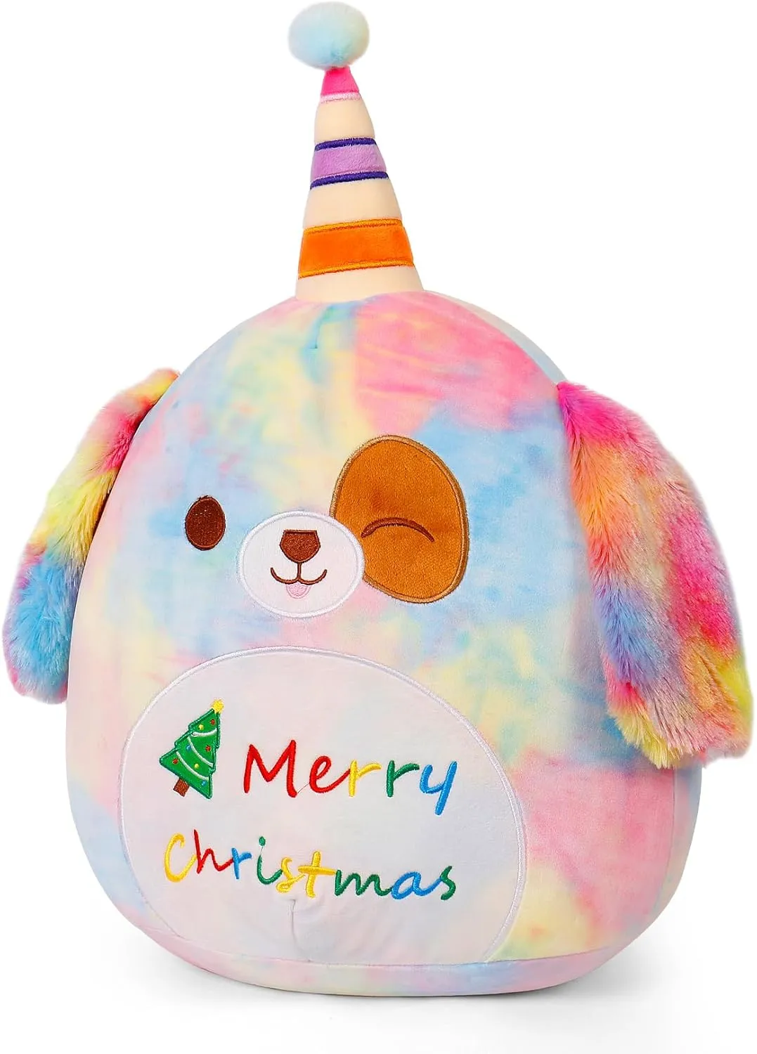 24inch Christmas Stuffed Animal Dog Plush Toy, Cute Puppy Plushies Doll Gift for Boys Girls