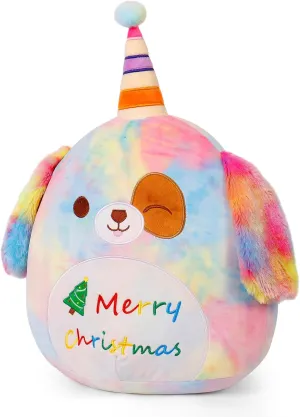 24inch Christmas Stuffed Animal Dog Plush Toy, Cute Puppy Plushies Doll Gift for Boys Girls