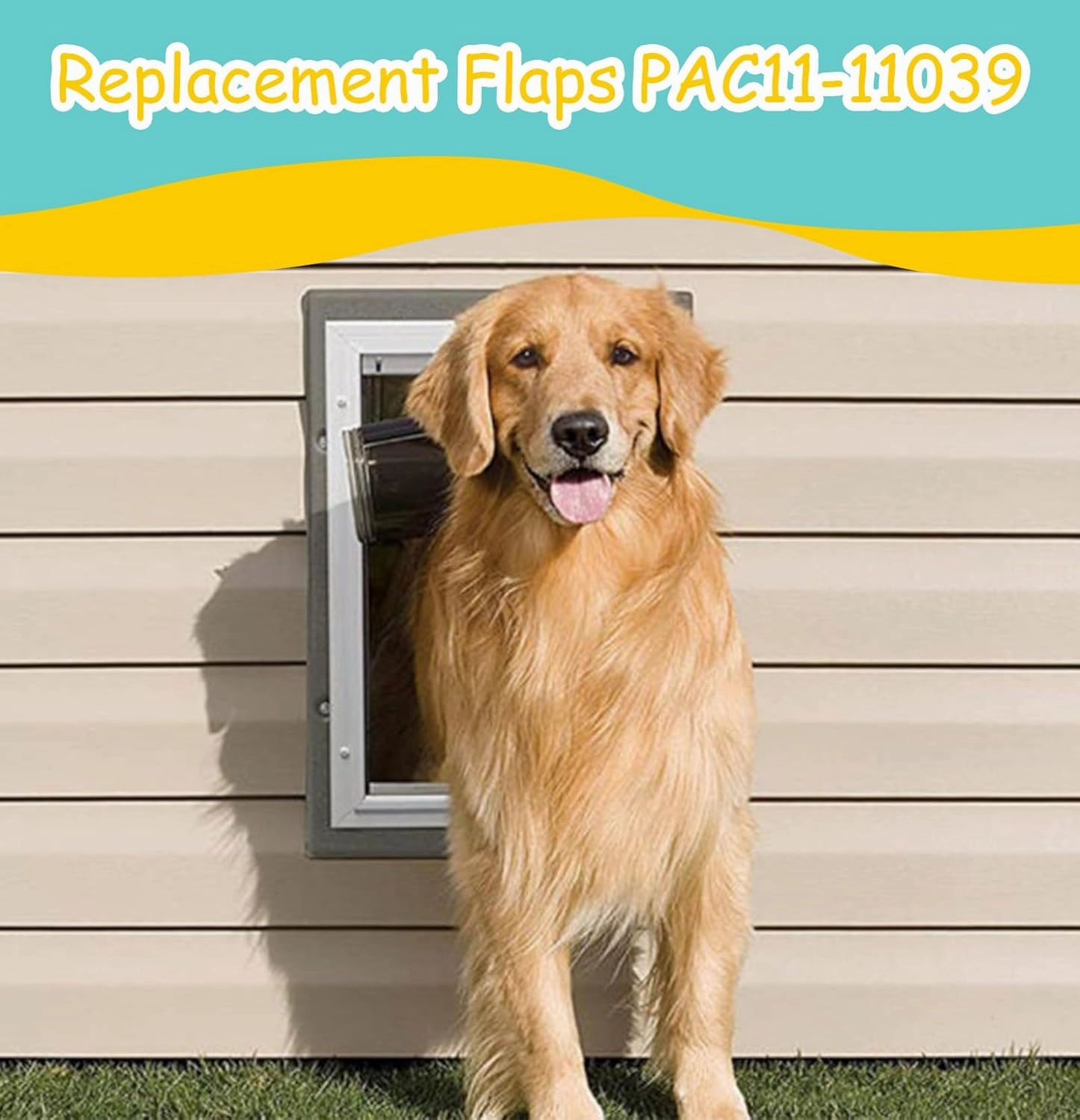 2 Pack PAC11-11039 Pet Door Replacement Flaps for Dog and Cat, Doggie Replacement Flap Doors Parts Compatible with Pet-Safes Freedom Doggie Doors, Large Size 10 1/8" X 16 7/8"