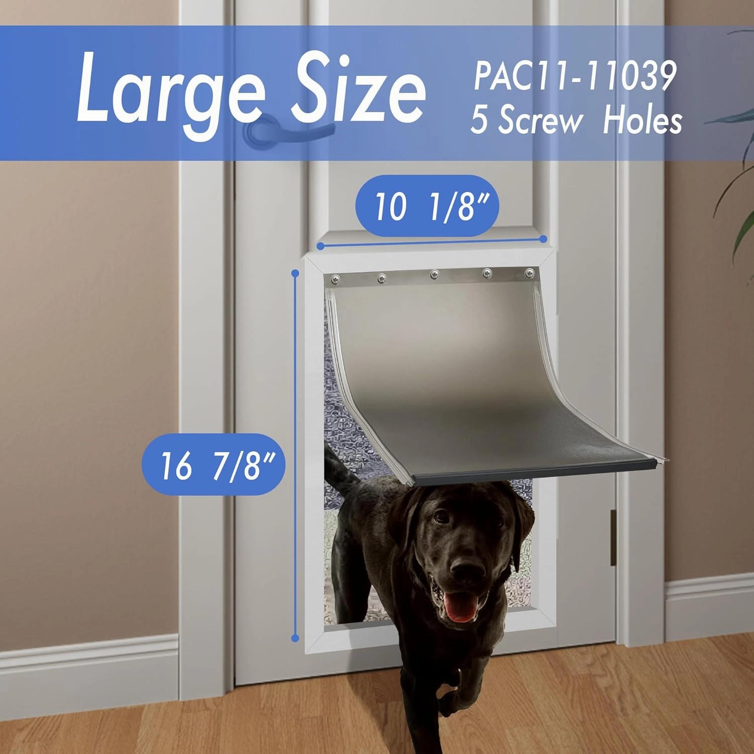 2PACK Dog Door Replacement Flaps - Fits Petsafe Dog Door PAC11-11039 Measures 10 1/8" X 16 7/8", Large Doggie Door Replacement Flaps, Weather Resistant BPA Free Doggy Door Replacement Flap